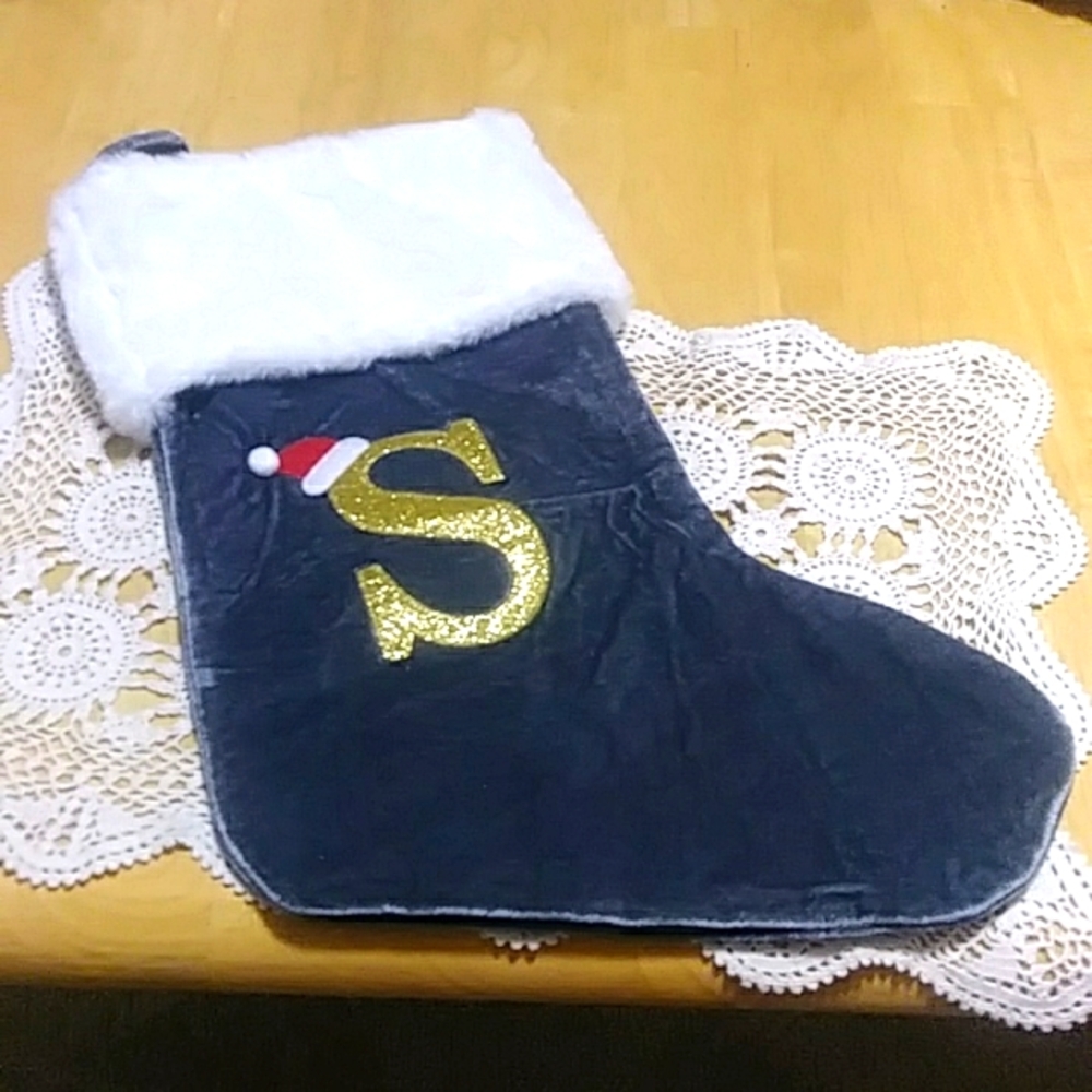 New Christmas stocking, letter "S"